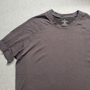 Fabletics Mens Training Day T-Shirt Dark Gray Short Sleeve Mesh Gym Top Large